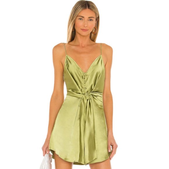L'Academie Dresses & Skirts - L'Academie Terina Dress in Light Olive Green NWT